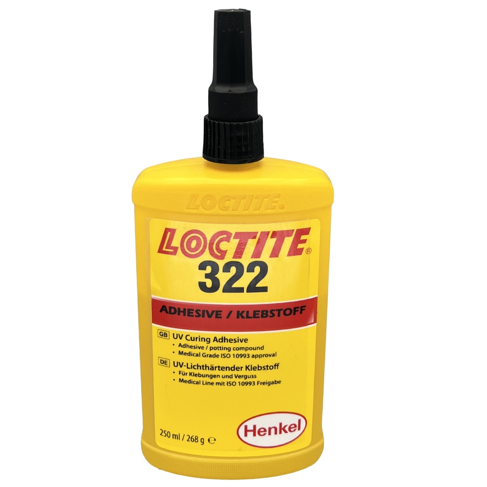 pics/Loctite/Copyright EIS/Tube/AA 322/loctite-aa-322-uv-light-cure-adhesive-for-plastics-yellow-250ml-bottle-001.jpg